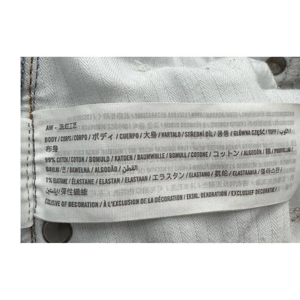 Abercrombie & Fitch Jeans 28/6R Blue Ultra High Rise 90s Straight Split Hem Y2K - Picture 9 of 13